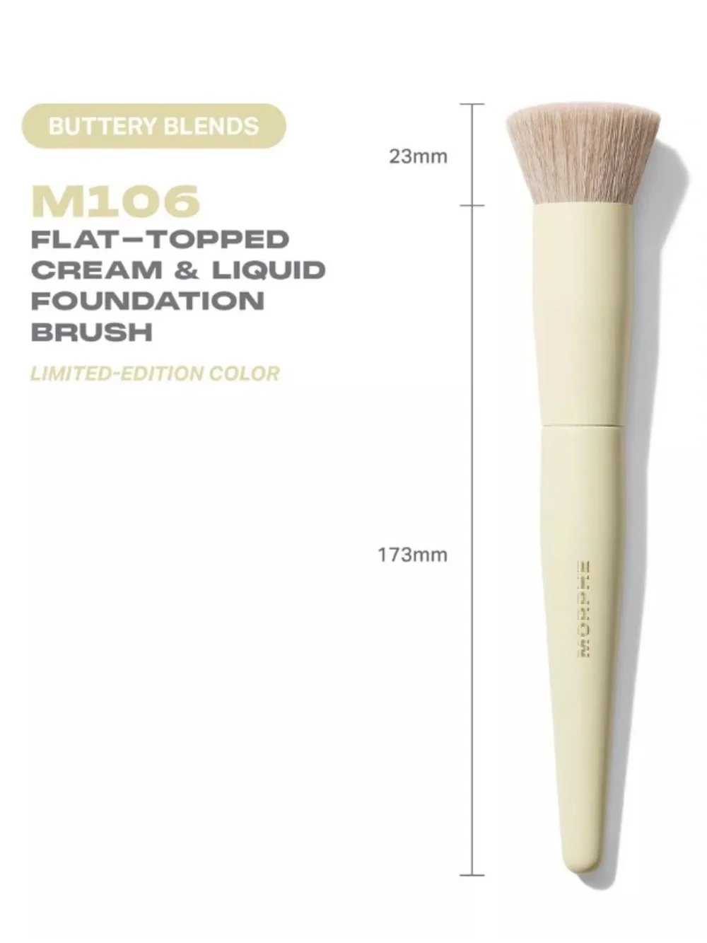 Morphe Buttery Blends M106 Flat-Topped Cream & Liquid Foundation Brush